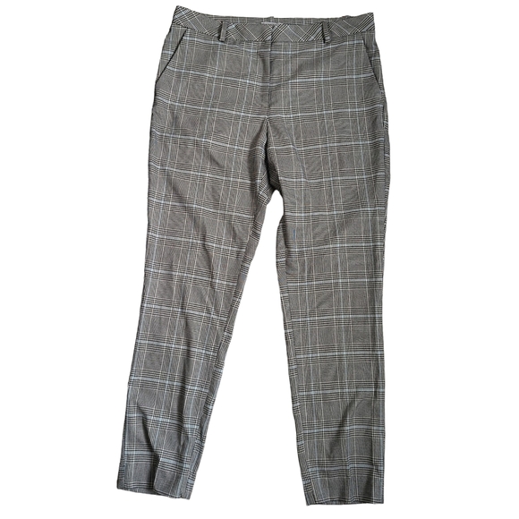 H & M plaid slim trousers checkered mid rise - Picture 5 of 9
